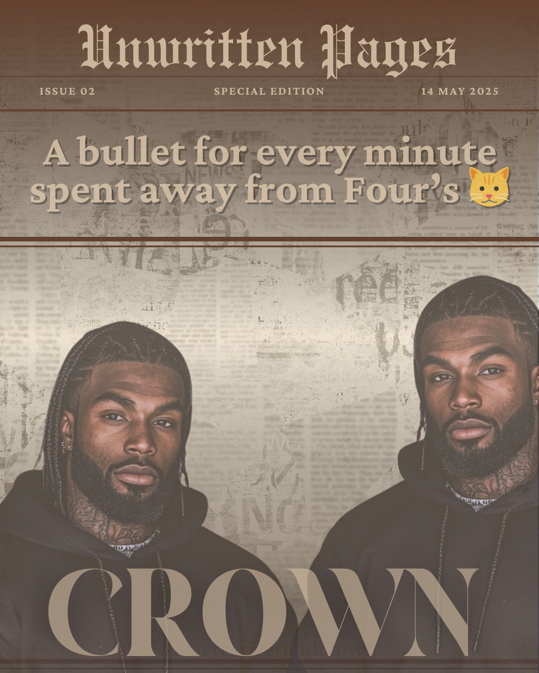 He got a bullet for every minute spent away from Four’s pussy